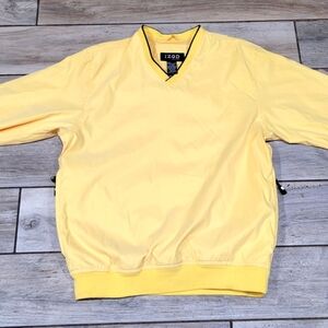 IZOD Men's Yellow XFG v neck pullover size small golf wear EUC